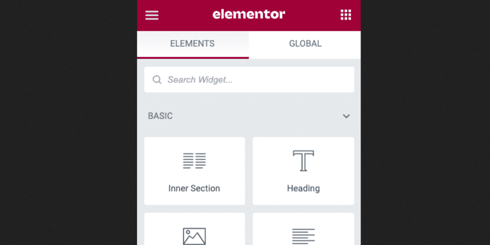 تصویر مربوط به جستجوی ویجت ها در elementor