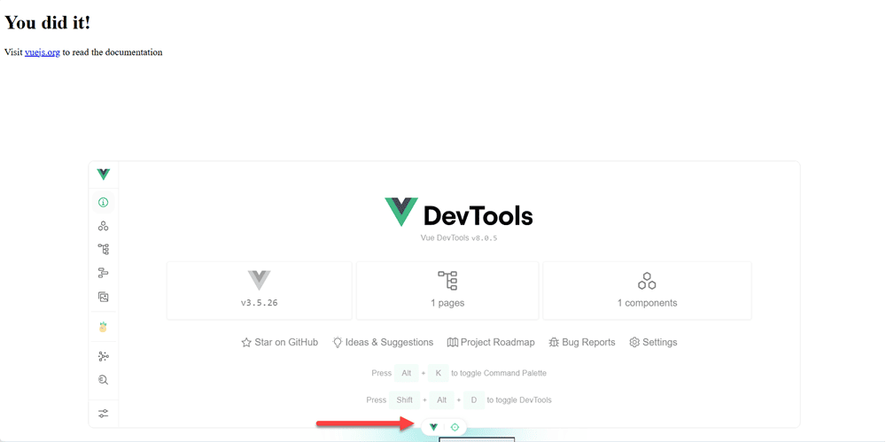 تصویر ابزار dev-tools مرتبط با ویو جی اس