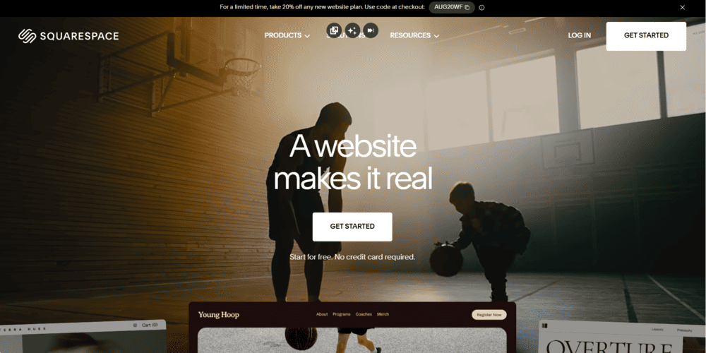 تصویر سایت تجارت الکترونیک Squarespace