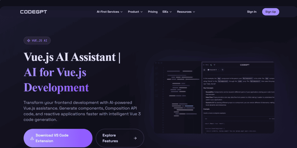 تصویر مربوط به سایت codegpt