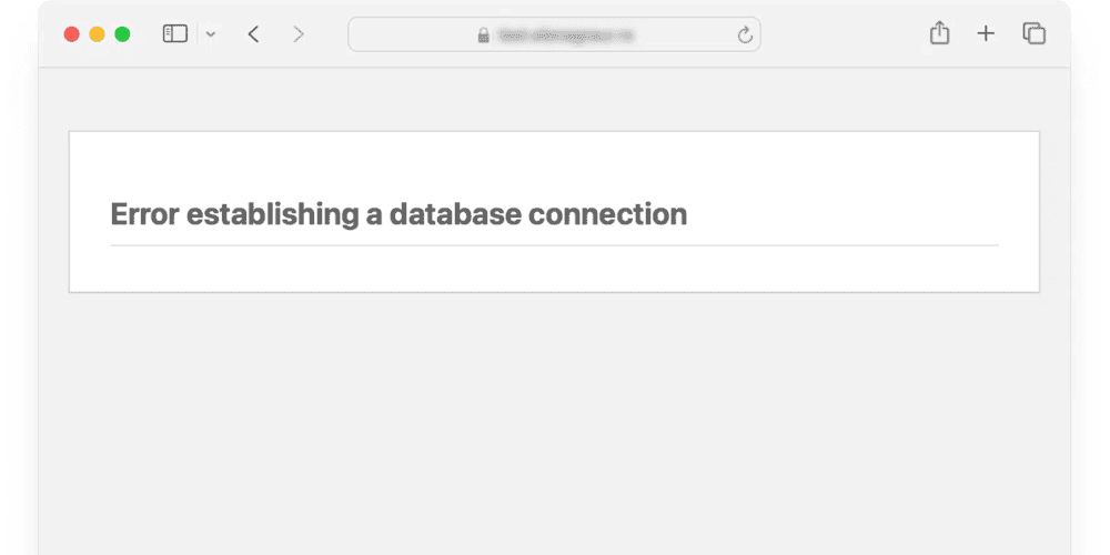 نمایش خطای establishing a database connection در وردپرس